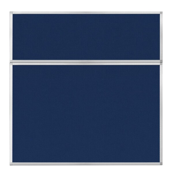 Versare Hush Panel Configurable Cubicle Partition 6' x 6' Navy Blue Fabric 1852332 - main
